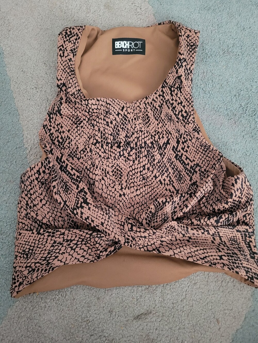 BEACHRIOT Sport Snake Print Crop Tank
